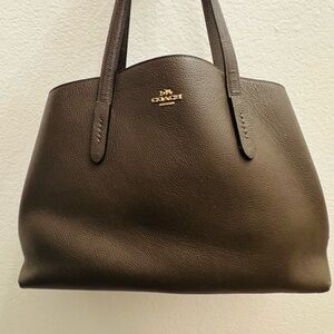 Coach Dark Brown Leather Tote